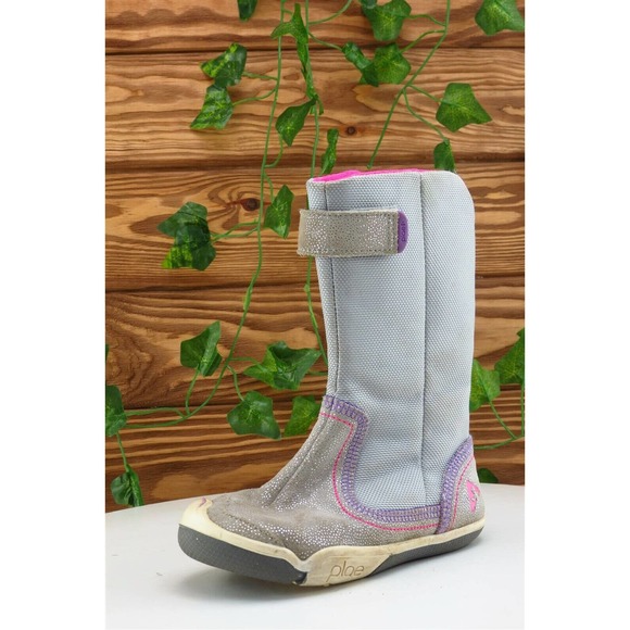 PLAE Toddler Girls 8 Medium‎ Silver Long Synthetic - Picture 1 of 8